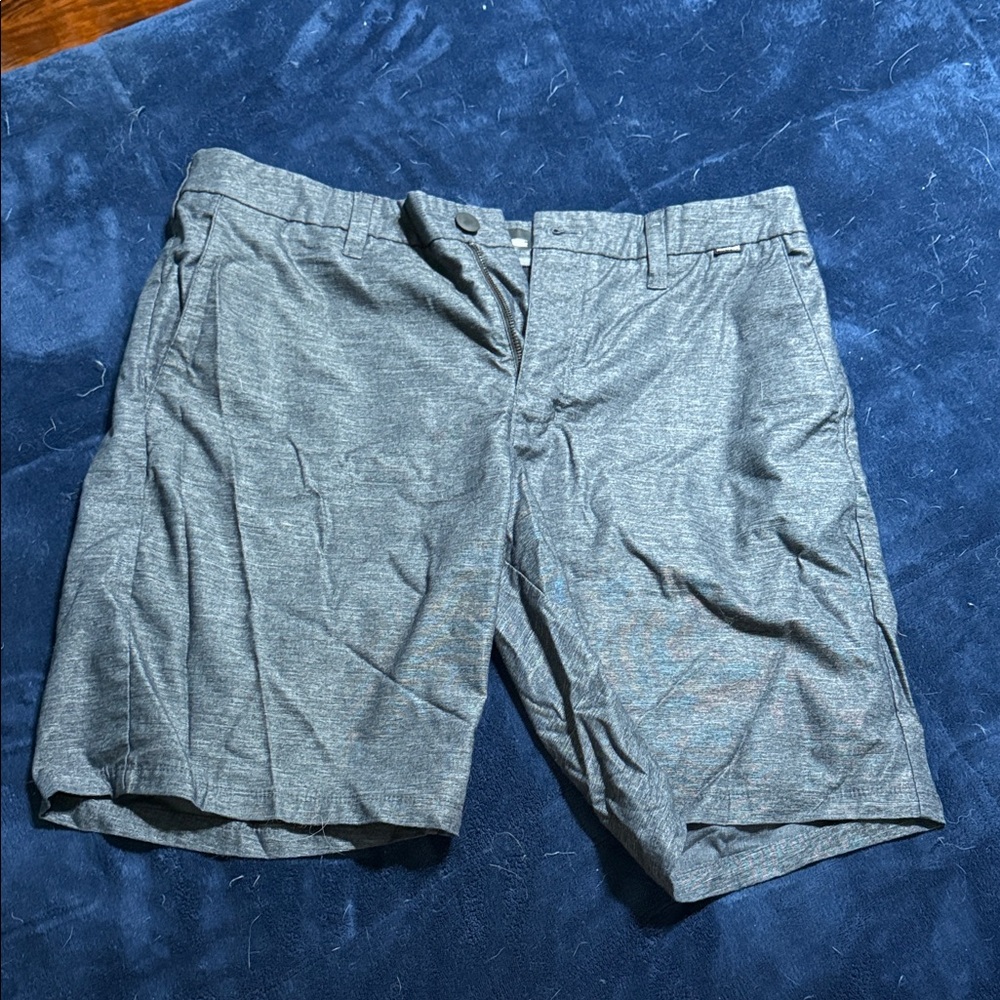 Hurley Men's Charcoal Flat Front Shorts